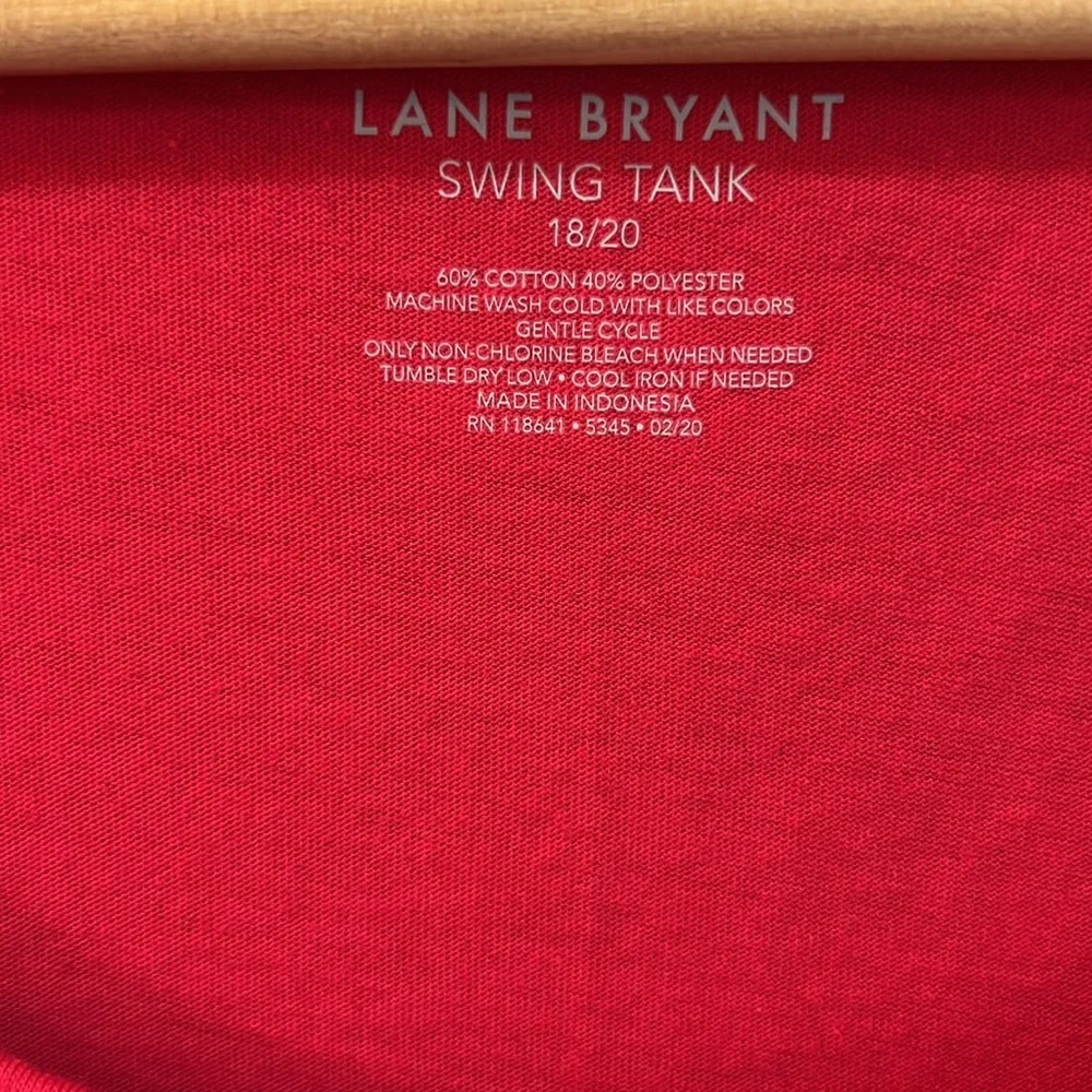 Lane Bryant Swing Tank, Womens Size 18/20 Red - Picture 2 of 2